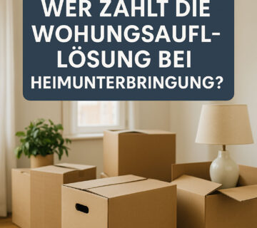 Wer zahlt die Wohnungsauflösung bei Heimunterbringung?